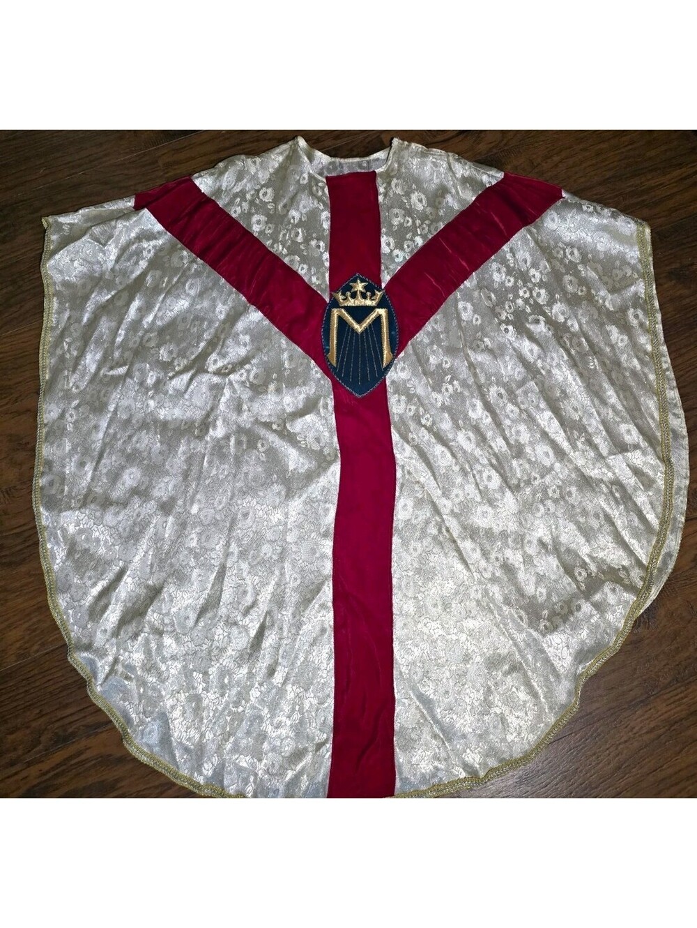 Vintage Catholic Marian Cope Vestment Holy Spirit Dove Brocade Matching Stole